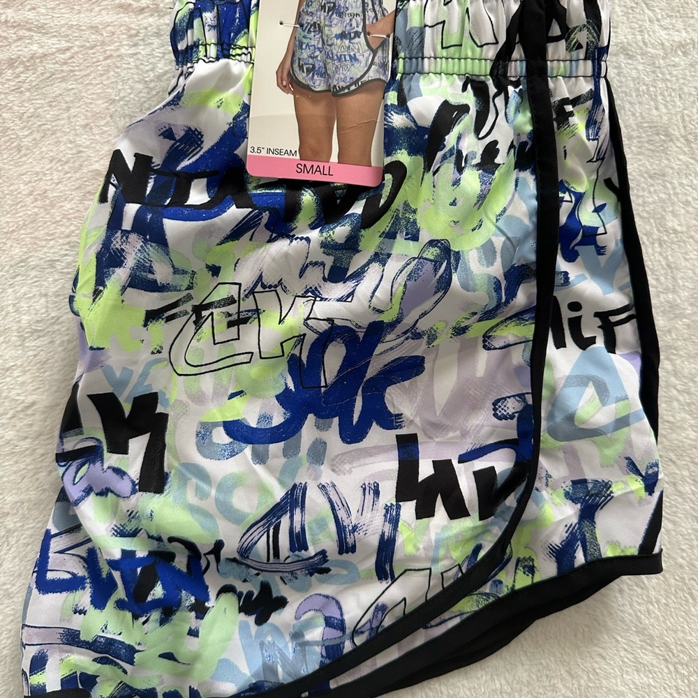 Graphic Print Athletic Shorts